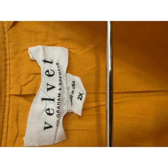 Velvet by Graham & Spencer orange long-sleeve button-up shirt size 2X - Picture 4 of 7